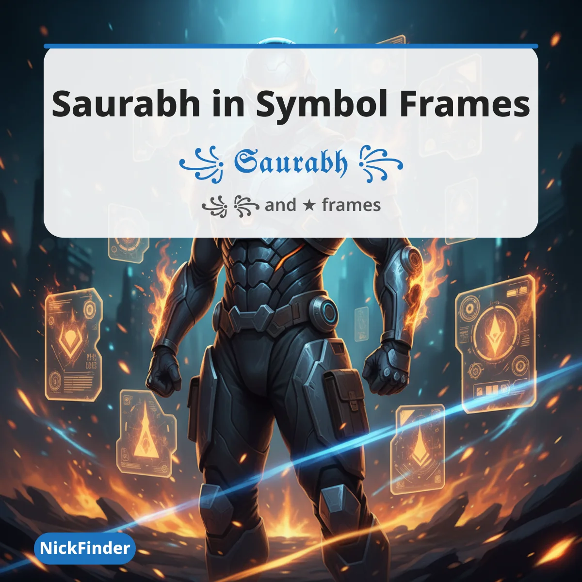 Saurabh in symbol frames